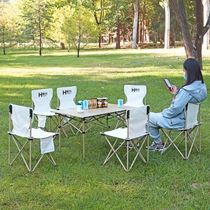 Tableau des plis de plein-air Table et chaises Table de pique-pique-nique Camping Fournitures de camping Auto-Conduite Barbecue Table et chaises Vêtements sur le terrain