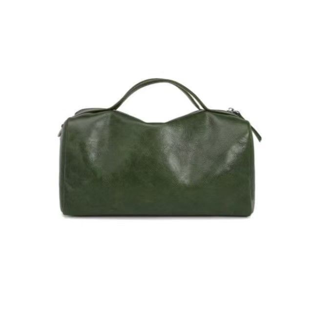 2026 New Travel Bag, Lightweight and Durable, New Simple and Versatile Boston Women's Bag, Crossbody Green Bag, Pillow Bag