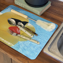 EDITOR Au Bord de leau by the water draining mat little yellow duck absorbent non-slip bathroom mat