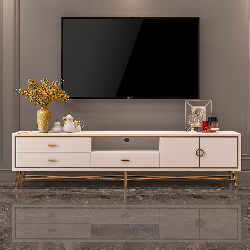 New postmodern light and luxurious TV cabinet Baking Varnish White Tea Several Port Style Wind Room style Dining Room small family Type of combination furniture