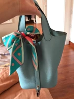 Святой Грааль Блю 18 Золотая пряжка шарф кожа кожа