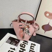 Розовая пони, бретели, серебро 18 пробы, из натуральной кожи