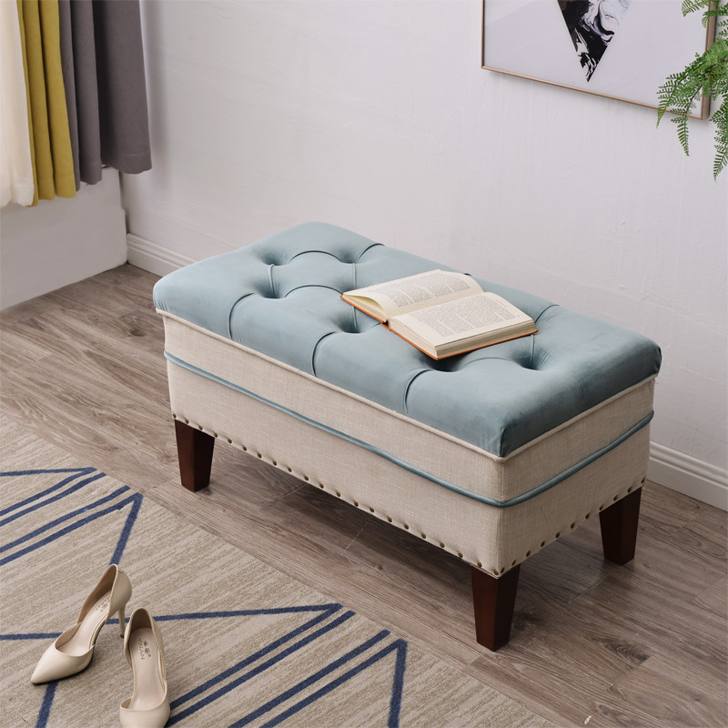 Sofa bench Northern European footstool household footstool footstool footstool soft bench footstool feet on the simple American living room