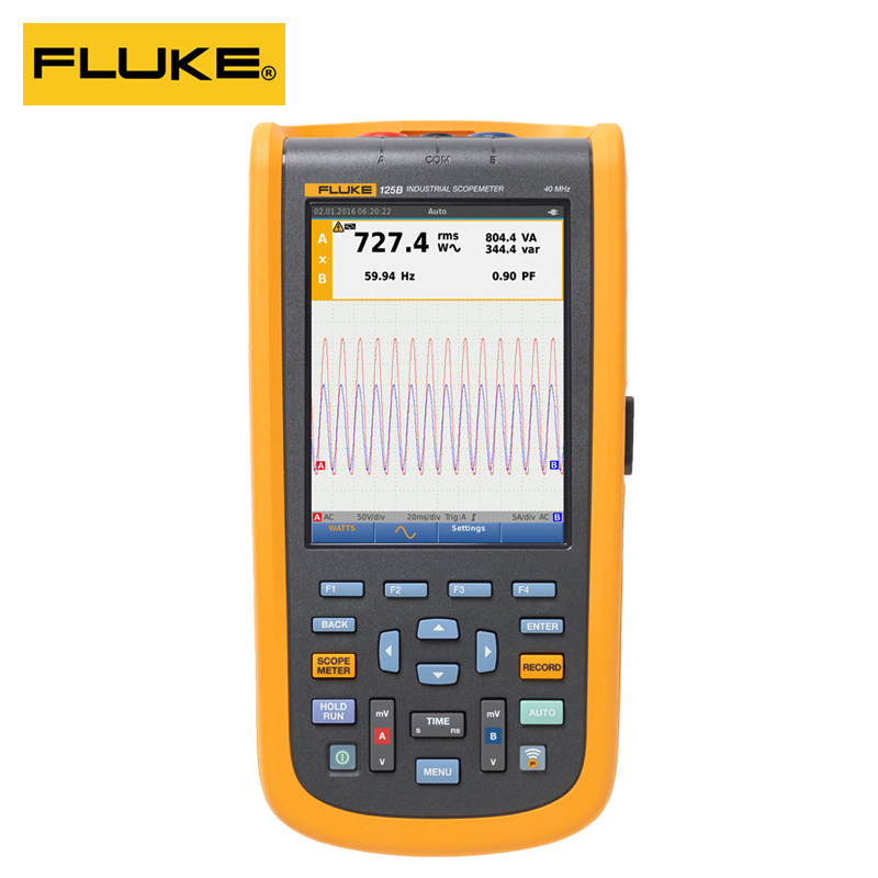 fluke Fluke showing wave table 123B S124B S125B S125B S CN handheld oscilloscope waveform graphic display