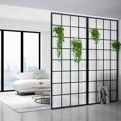 Iron art entry porch partition screen Iron Net living room decoration creative partition wall panel household room partition shelf