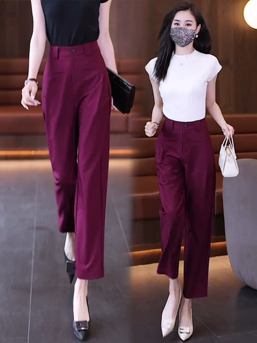 Летние приталенные штаны, костюм для отдыха, свободный прямой крой