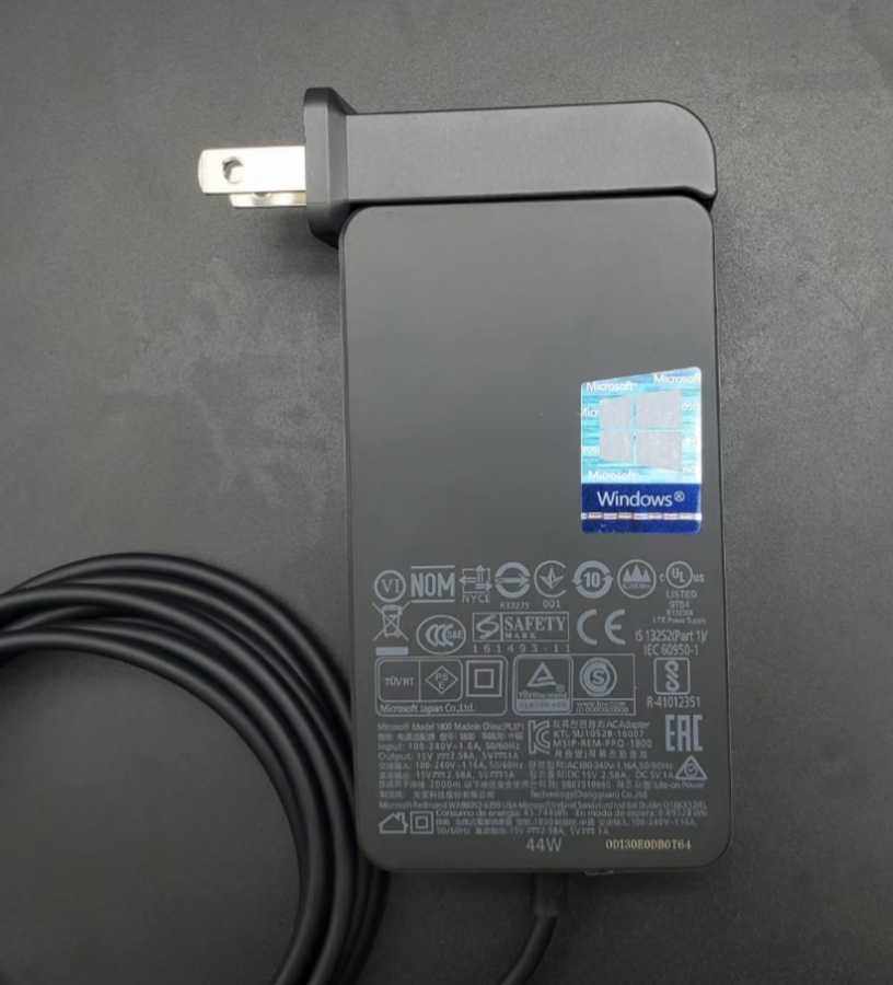 Microsoft NEW Surface Pro56 Laptop Power Adapter 1800 1796 44W Charger
