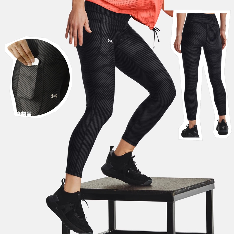 Under Armour Ua Women's Johnson Rock Fitness Yoga Training Sports Tight Nine-Point Pants 1369954