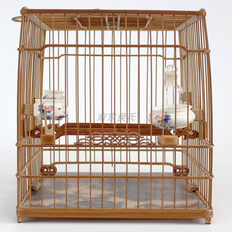 Linghua Embroidered Eye Cage White eye cage Six-in-the-place cage Bamboo Cage Embroidered Cage Embroidered Cage Zantine Cage Old Bamboo Cage Pan-fried Bamboo Cage