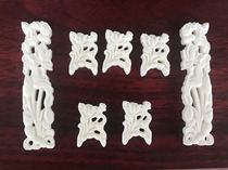 Embroidered-eye bird cage bird tank accessories ox bone carving lotus bird food tank two wire tank stand bird food tank door flower