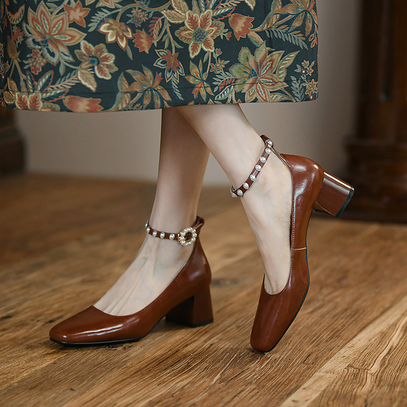 Censay Kime New Products ~ Temperament 100 Hitch Top Heels High Heels 2022 New Style Coarse Heel Single Shoes