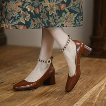 Censay Kime New Products ~ Temperament 100 Hitch Top Heels High Heels 2022 New Style Coarse Heel Single Shoes