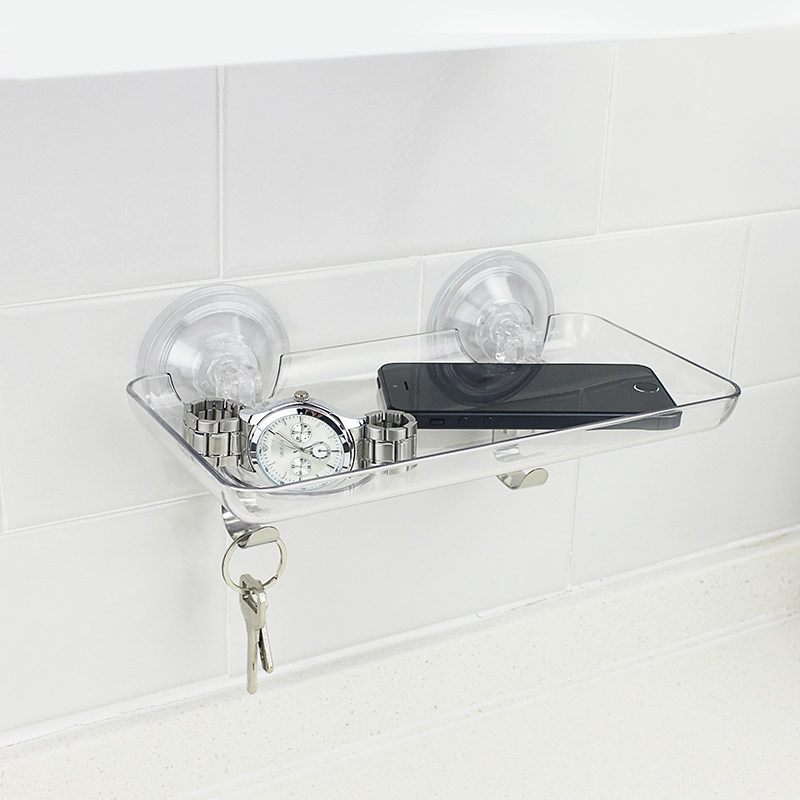 Comfort Zone Free Punching Makeup Room Shelve Wall-mounted Bathroom Containing Box Suction wall Bathroom Containing shelf