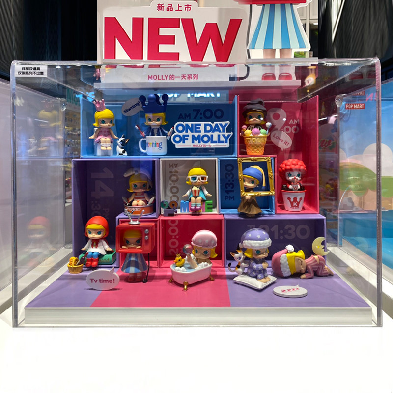 Crystal color POPMART Bubble mart MOLLY's day series blind box handmade decoration theme box