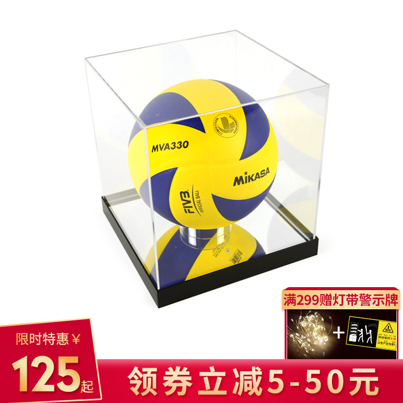 Champions League signature basketball football volleyball trust class transparent acrylic dustproof anti-oxidation collection storage display box rack