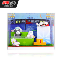 Crystal colour POPMART bubble Mater ViViCat Lazy Helmet Series Blind Box Perimeter Pendulum Toy Themed Box