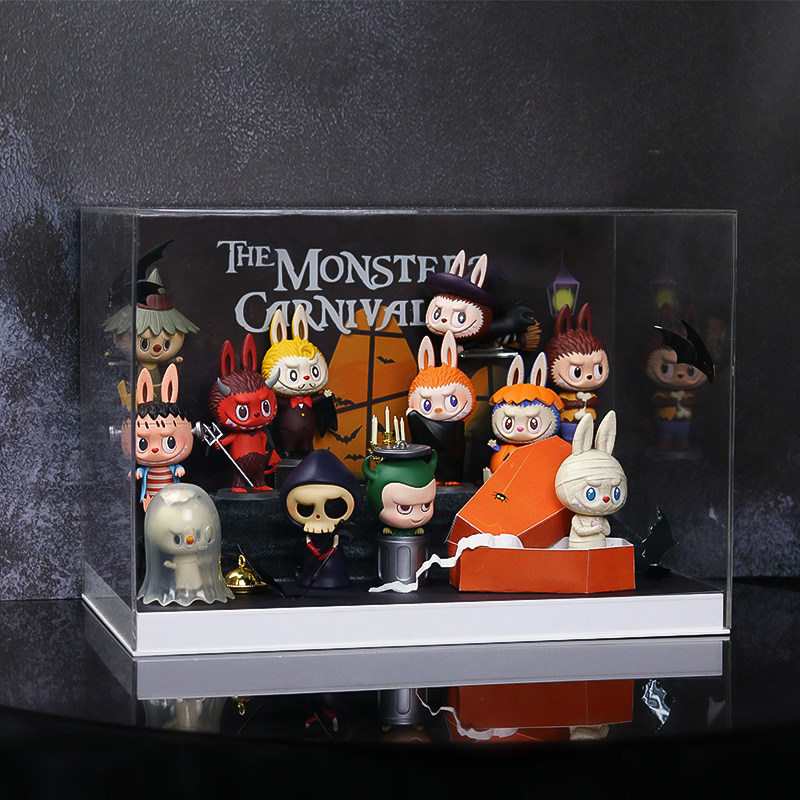 The Halloween Rabbub Monster Monster Carnival Themed ACRYLIC Dust Dust Bubble Mater Contained Display Case