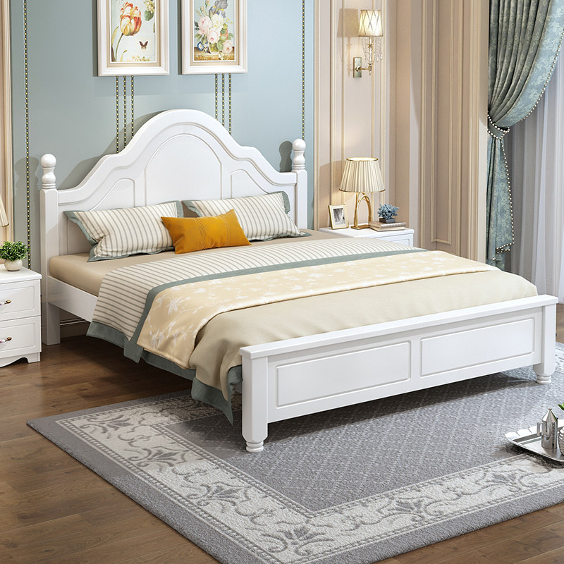 Solid Wood Bed Nordic Modern Brief About 1 8 m Economy Type Double Bed 1 5 m Princess Bed Master Bedroom 1 2m Single Bed