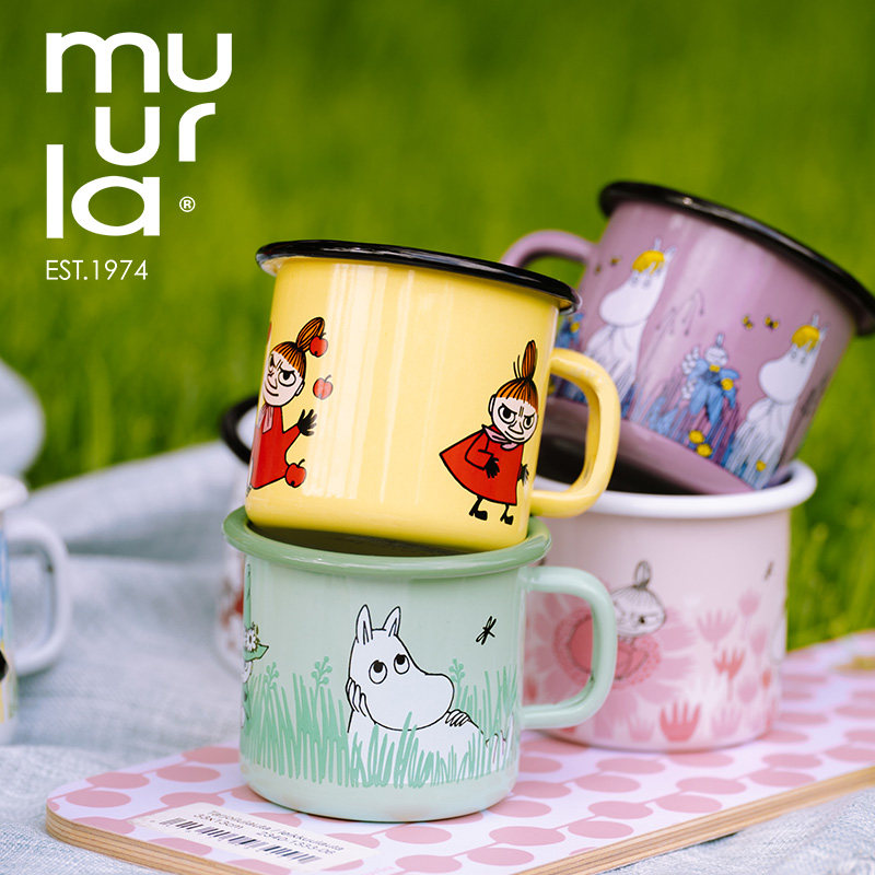 Finnish muurla Münmin enamel cup moomin enamel cup Children's water glass Mark cup coffee cup 250ml