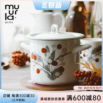 Finland MUURLA snowberry snow fruit series ceramic cup bowl glass candle holder wooden tray chopping board pot mat