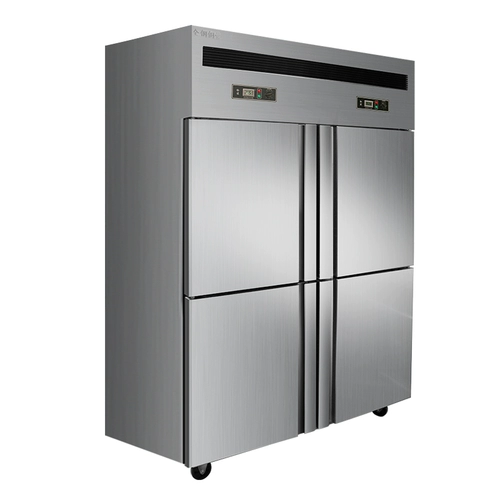 Четырехвурный холодильник Коммерческий холодный шкаф для напитков фрукты двойное потепление холодное холодильное холодное свежее морозильное морозильник с большим морозильником