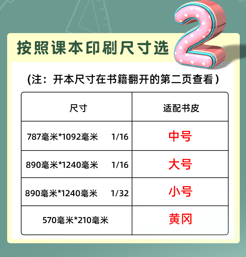 自粘透明包书皮 大/中/小 10张 图11