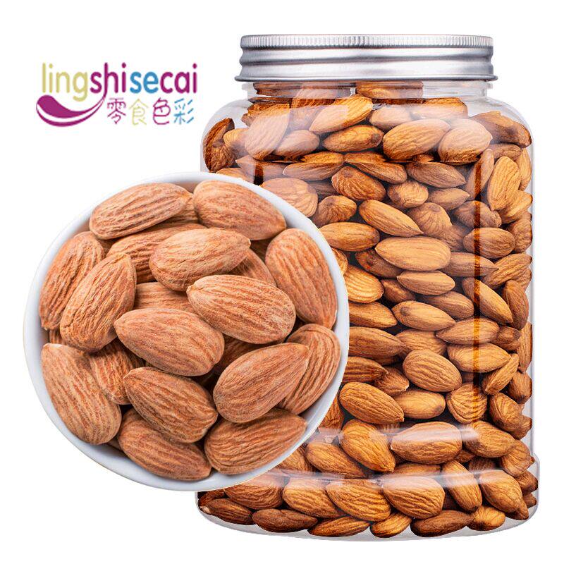 New Cream Almond Kernel Large Canned 500g Shellless Original Almond Nut Snacks Fried in Bulk