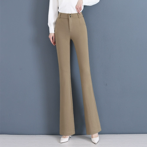 Осенние штаны-клёш, летние штаны, по фигуре, свободный прямой крой, высокая талия