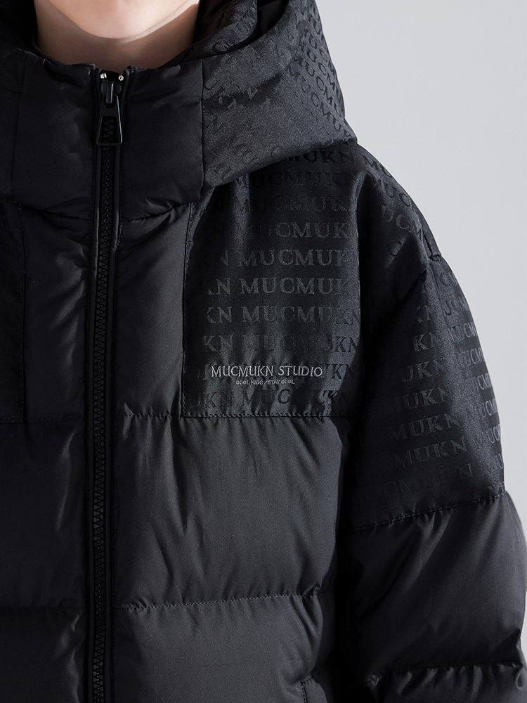 Mucmukn Children's Clothing Winter Clothing Comfortable Velvet High-Fill down Jacket Retro Jacquard Waterproof 90 White Duck down Boys