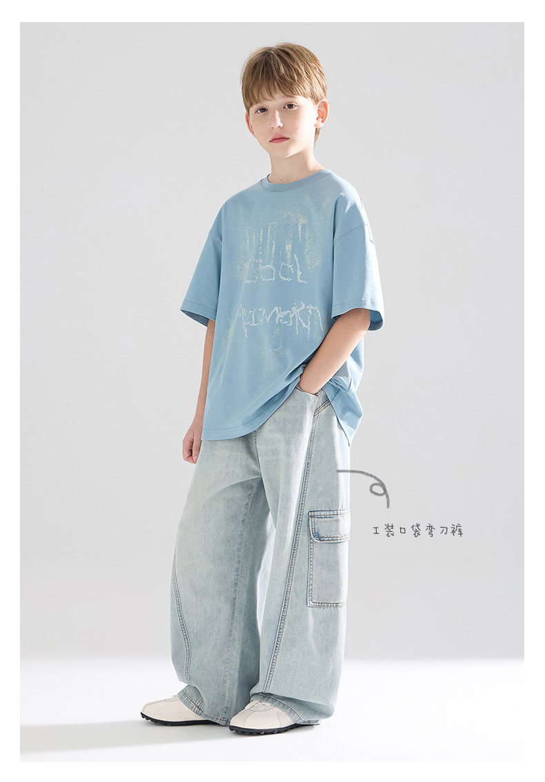 MUCMUKN【夏日涂鸦】全棉7A抑菌凉感防螨印花短袖T恤男中大童26夏 — 21