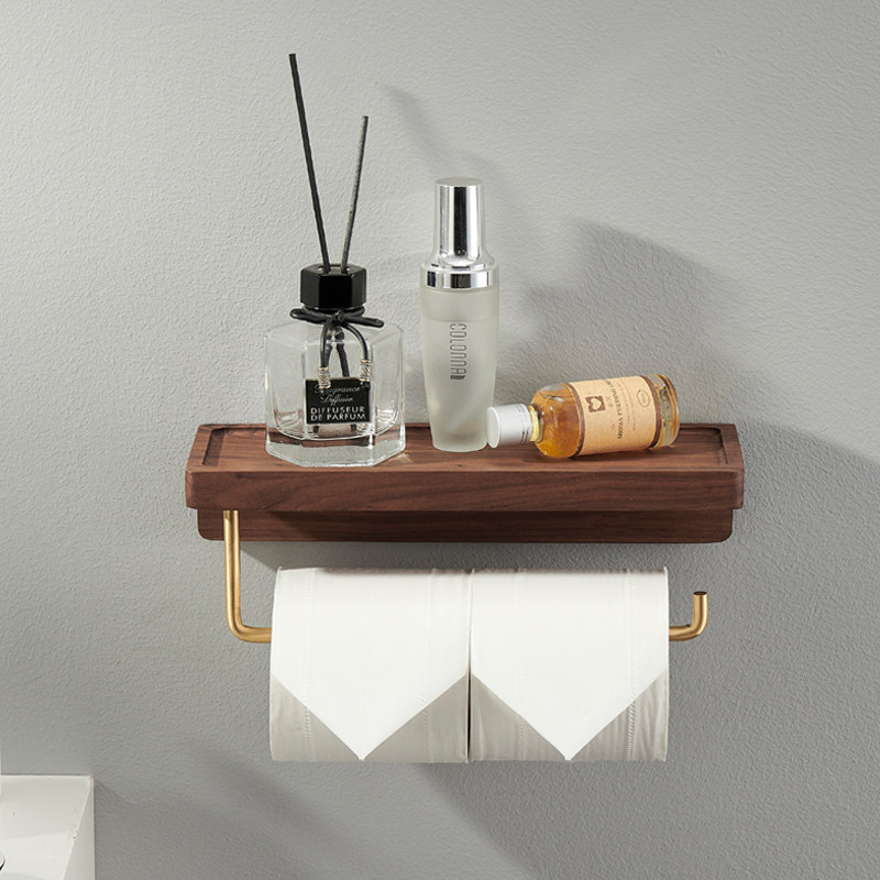 Nordic roll-shelf black walnut toilet toilet toilet toilet toilet