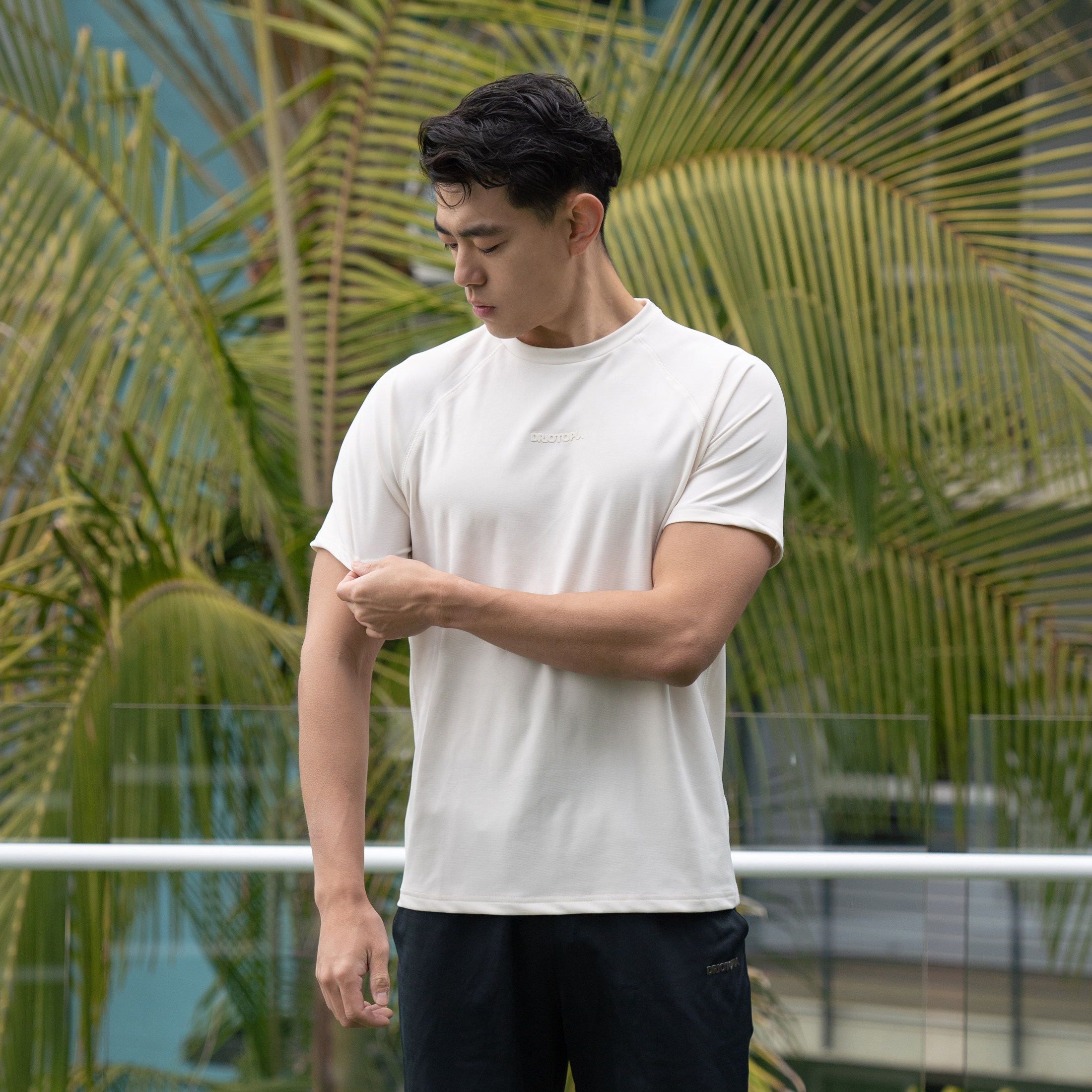 DRIIOTOPIA Summer Sport T-shirt Male fitness elastic breathable quick dry short sleeve Running training blouses DRIOCO