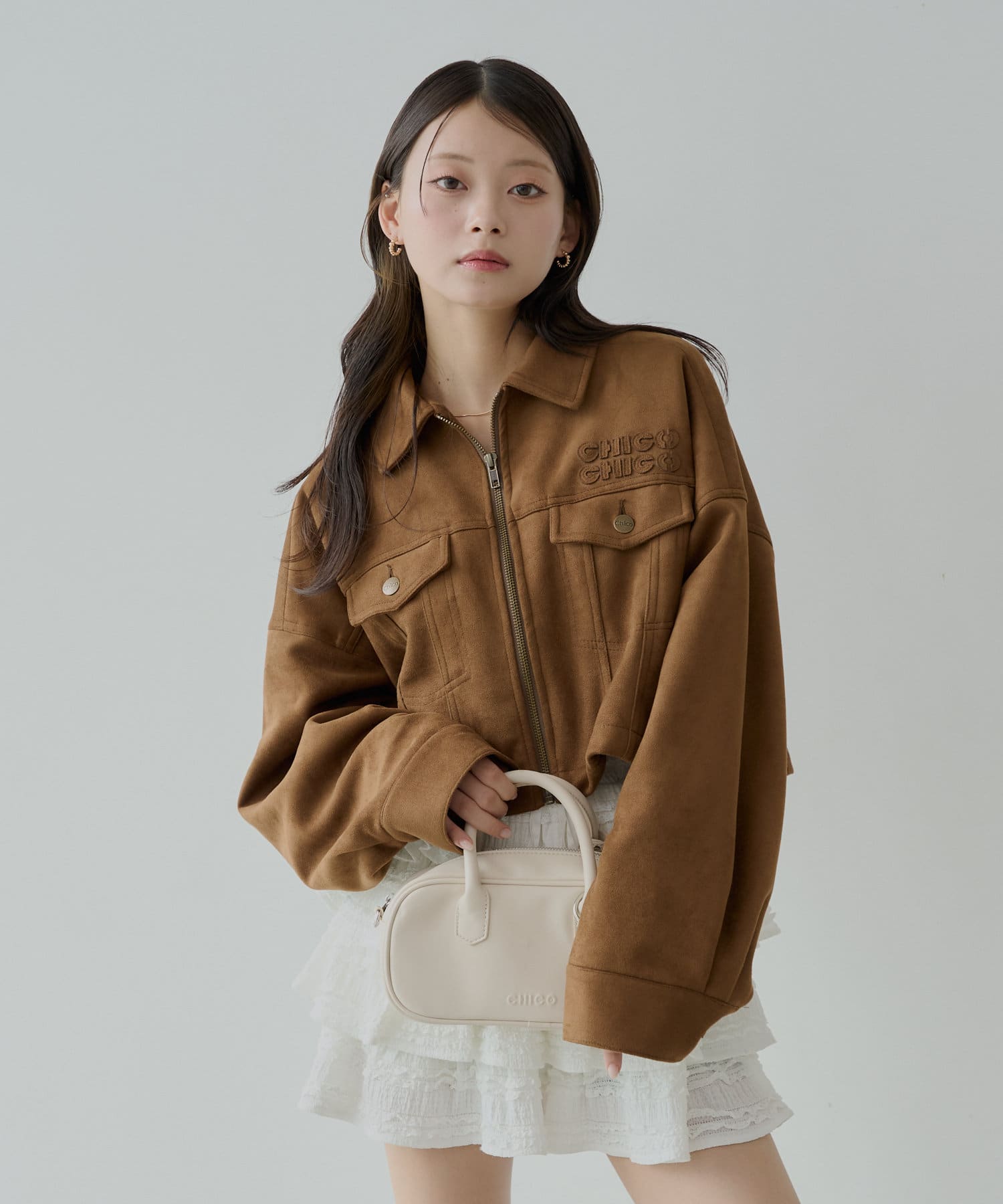 日本代购拼邮包税eaphi 短外套CURVE CUT LINE JACKET