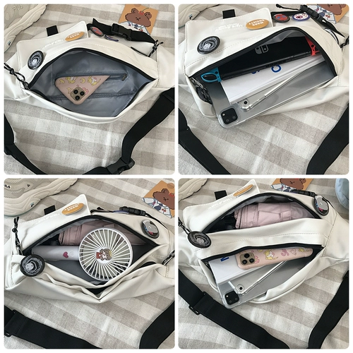 Брендовая универсальная вместительная и большая нагрудная сумка подходит для мужчин и женщин, японская сумка через плечо для школьников, спортивная поясная сумка, в корейском стиле, в японском стиле