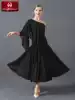 Amy dance dress Waltz dance dress New dress sexy oblique shoulder modern dance practice dress large swing tango dance dress