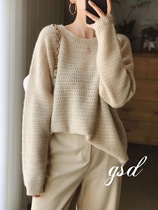 Pregnant womens cashmere sweater autumn and winter new warm sweater for outing fashion loose large size pullover wool knitted bottoming sweater