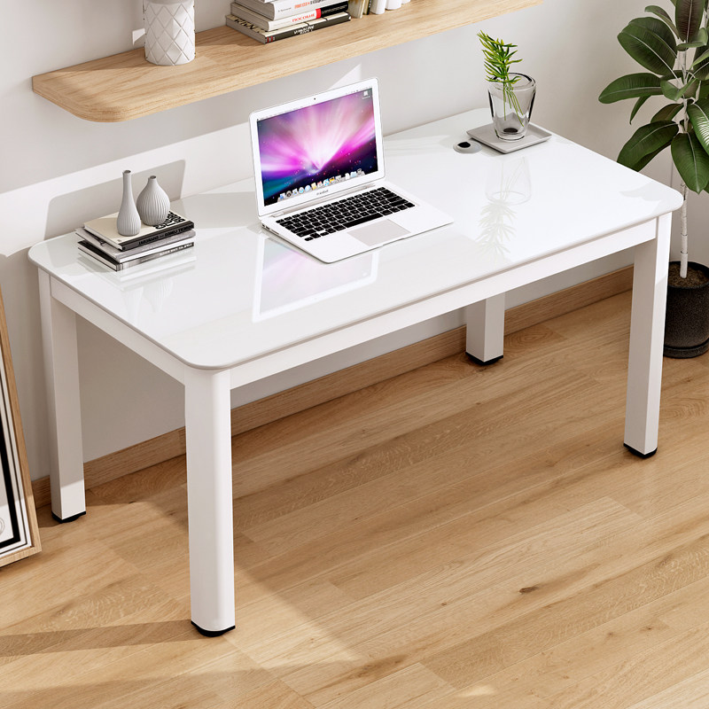 Computer Desk Taiwanese Home Modern Simplicity Thick Leg Learning Desk Desk Tempered Glass
