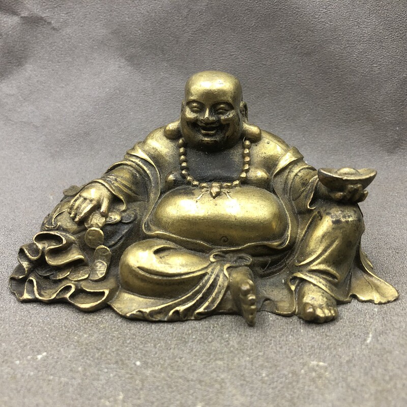 Antique Miscellaneous Buddha Statue Home Craft Desktop Small Ornament Retro Bronze Ware