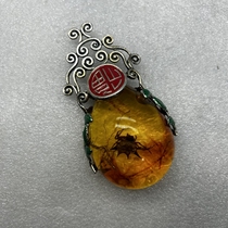 Antiques and miscellaneous items amber ornaments silver-plated natural amber fortune pendants sweater pendants handle pieces