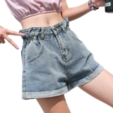Tide, джинсовая юбка, шорты, штаны, брендовая летняя одежда, высокая талия, 2020, в корейском стиле, А-силуэт, свободный прямой крой