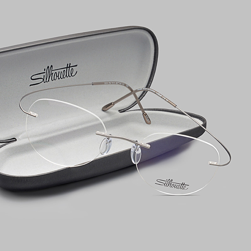 Poetry Ultra Light Free frame Myopia Spectacle Frame for men and women ultra-light pure titanium simple and comfortable without clamping face Austria 5515