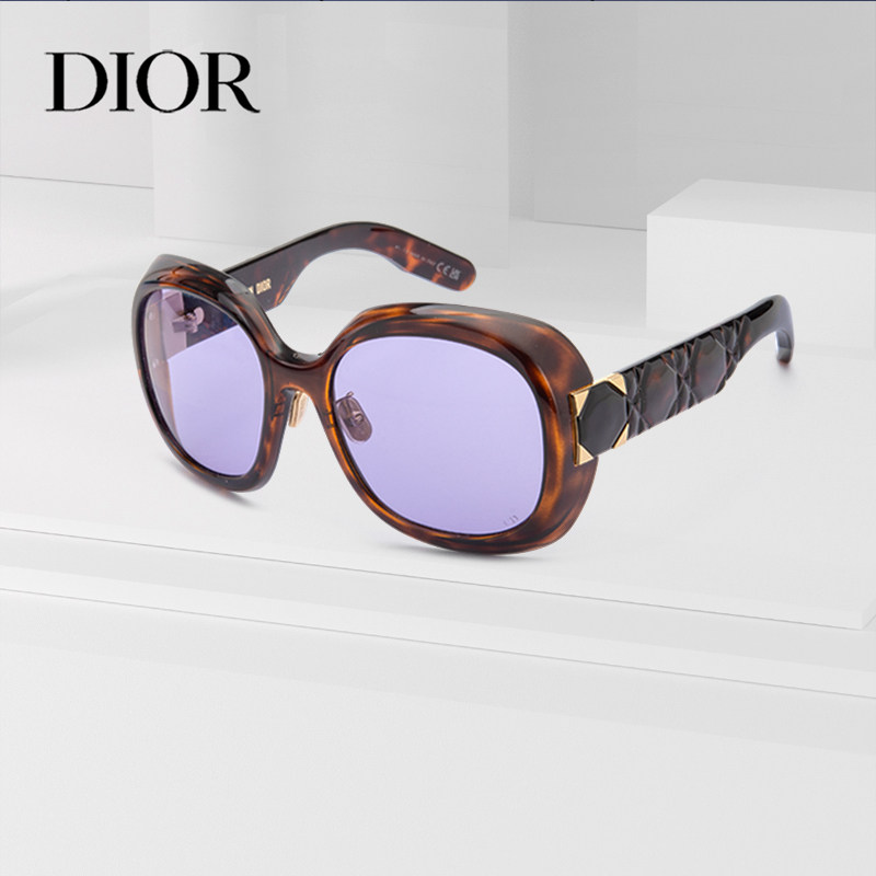 DIOR迪奥国行正品女复古摩登板材太阳镜LADY 9522时尚黑超太阳镜