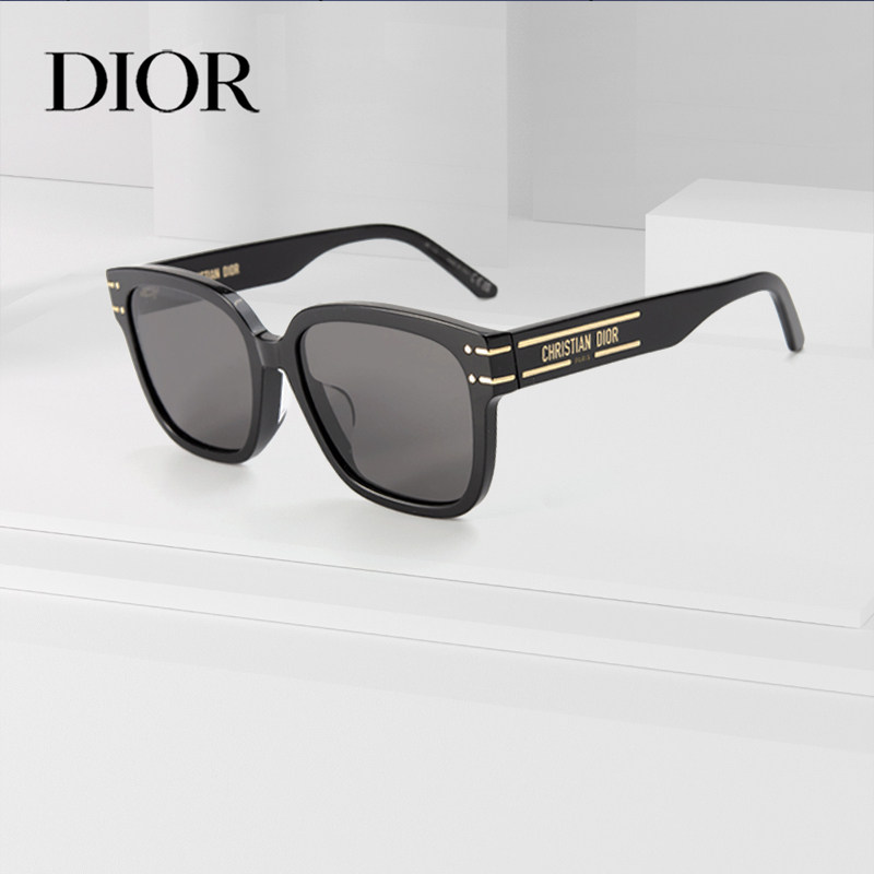 DIOR迪奥国行正品女板材墨镜DIORSIGNATURE S7F高端气质个性黑超