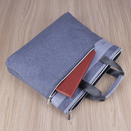 百利文B0058手提帆布文件袋拉链帆布学生大容