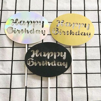 Cake plug-in English HAPPY BIRTHDAY card flag dessert table decoration BIRTHDAY card 20