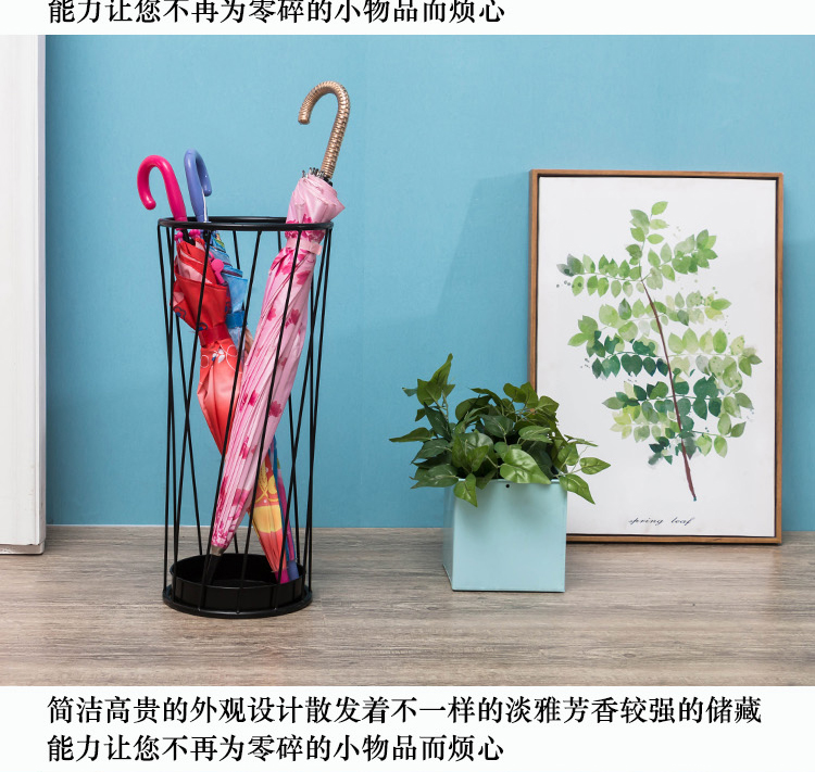Ô sáng tạo châu Âu thùng sắt dây ô đứng hộ gia đình đơn giản ô đứng ô dù đứng với lưu trữ xô - Kệ kệ gắn tường