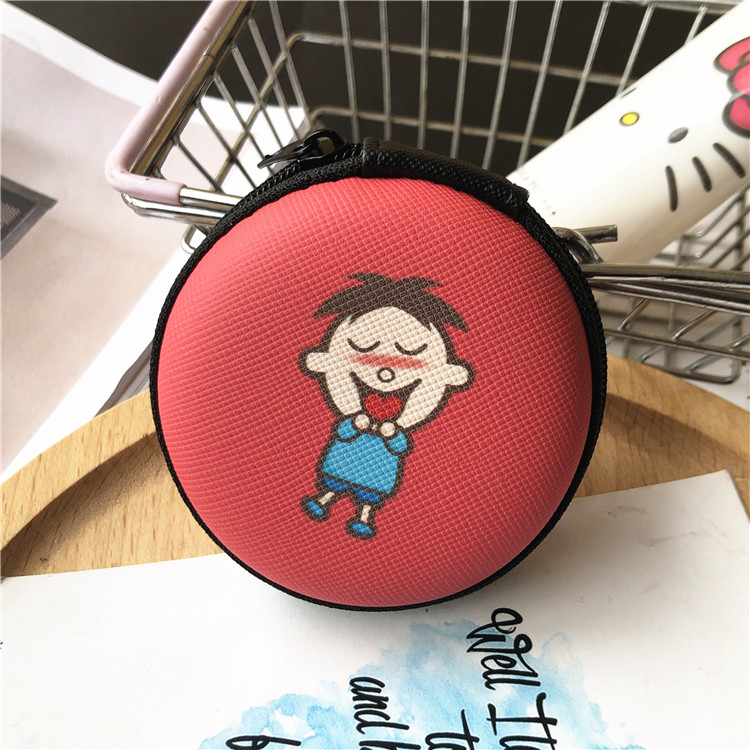Vòng kèn mini phim hoạt hình tai nghe lưu trữ túi dữ liệu dễ thương thay đổi kỹ thuật số hộp hoàn thiện nữ - Lưu trữ cho sản phẩm kỹ thuật số hộp đựng tai nghe chụp đầu