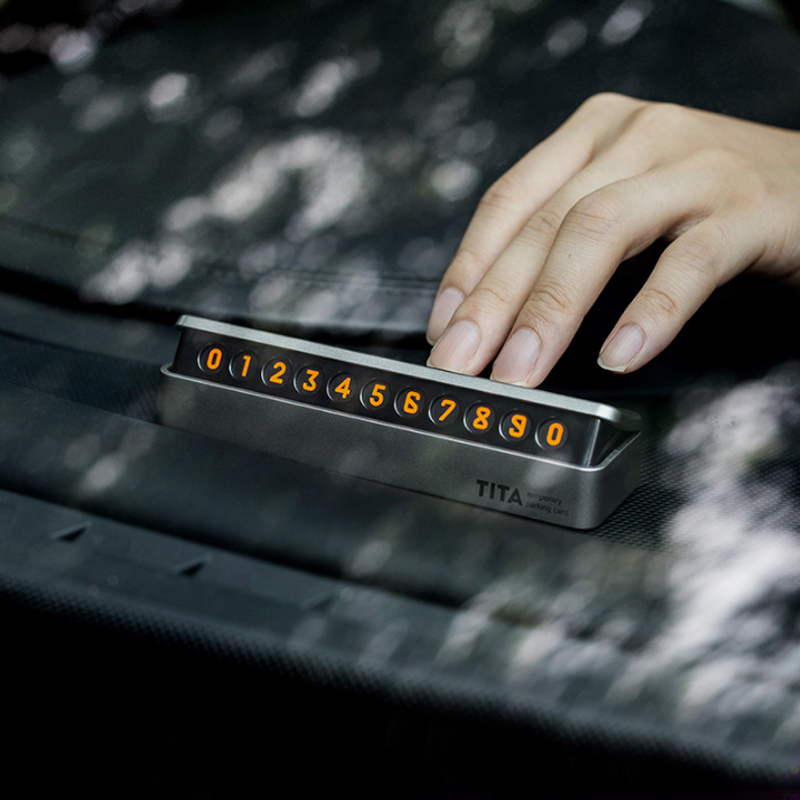 Benz Temporary Parking Card Move Car Phone Number Plate Transfer Car Card Personality Car Decoration Car Supplies Stop Signs