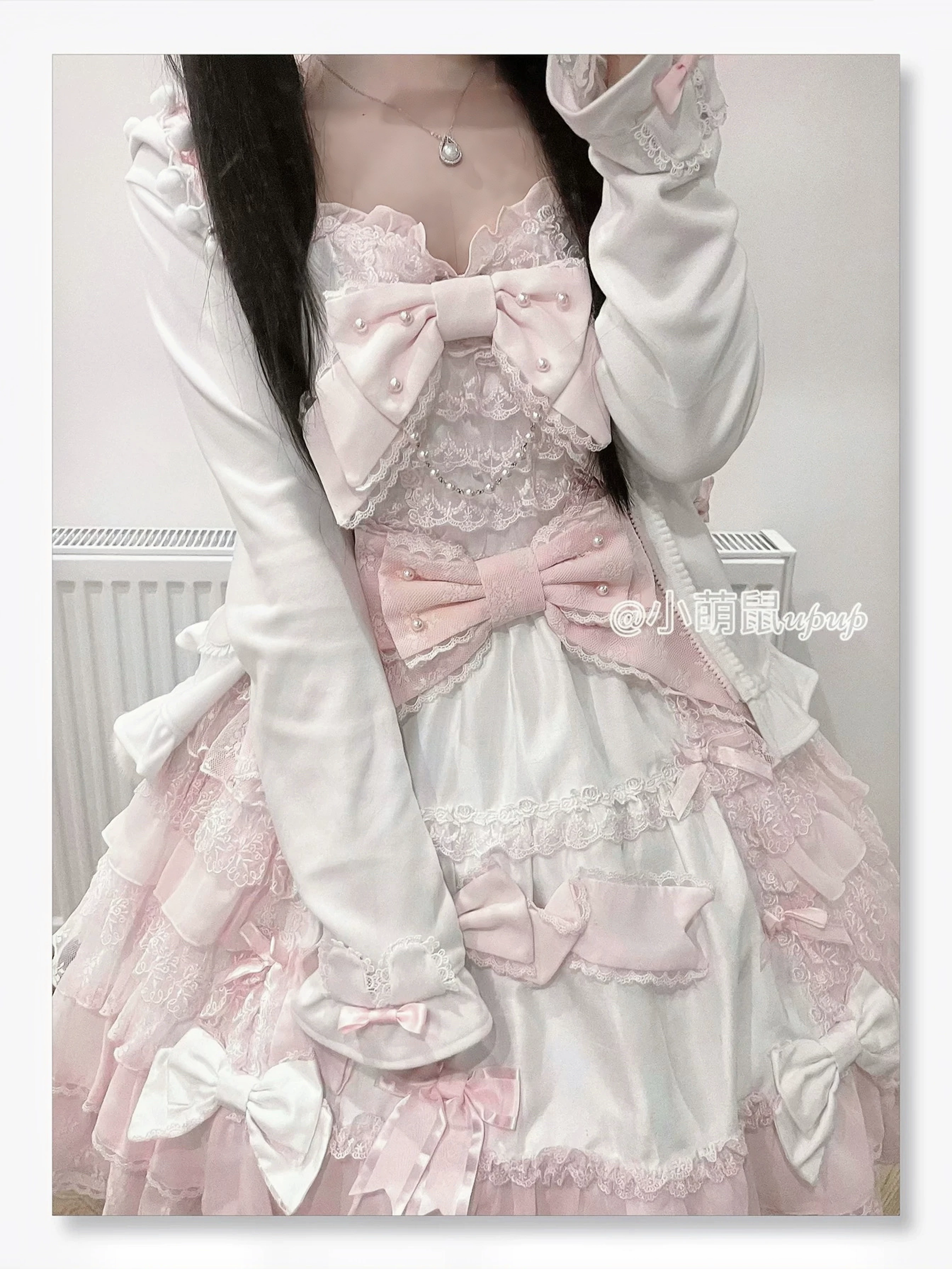Кардиган Pure Desire «Cute Velvet» с ушками зайчика, длинный рукав, банты, размеры S–L