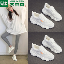 Mulinsen white shoes womens 2019 autumn new autumn shoes all kinds of trendy shoes Casual womens shoes sports Dad summer models